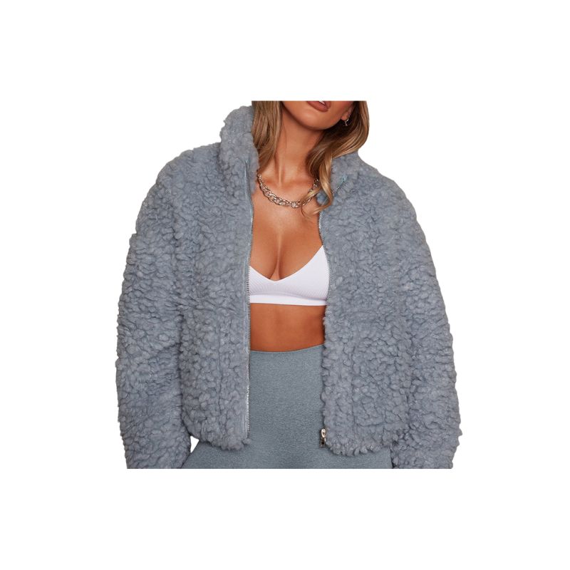 A.A.Y - Cropped Faux Fur Jacket