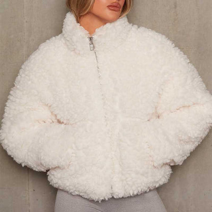 A.A.Y - Cropped Faux Fur Jacket