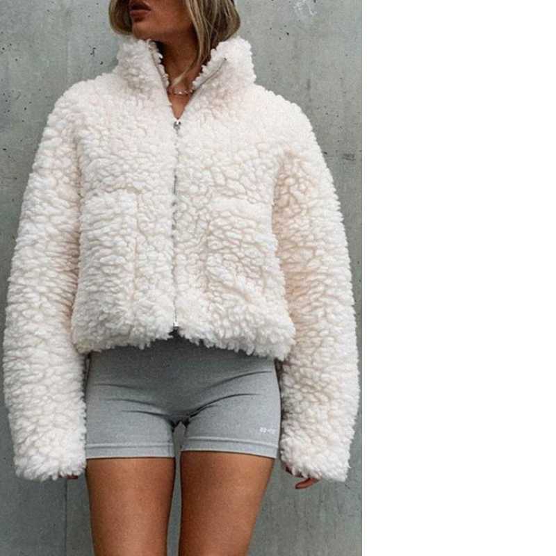 A.A.Y - Cropped Faux Fur Jacket