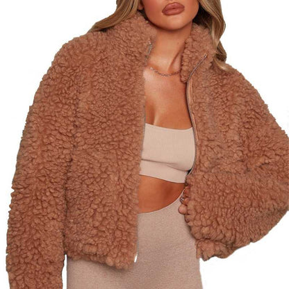 A.A.Y - Cropped Faux Fur Jacket