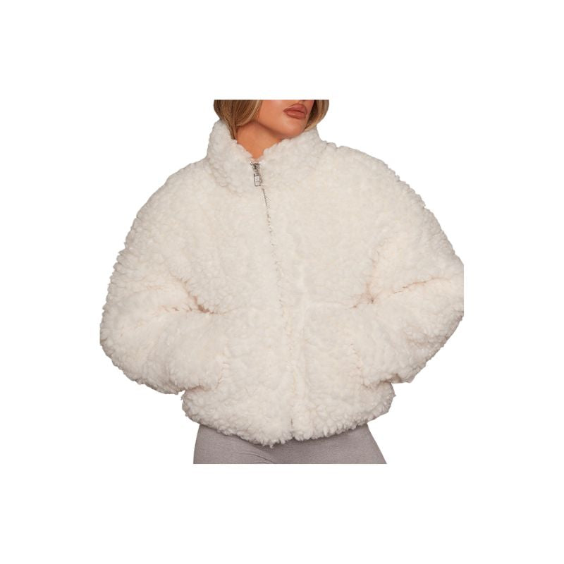 A.A.Y - Cropped Faux Fur Jacket