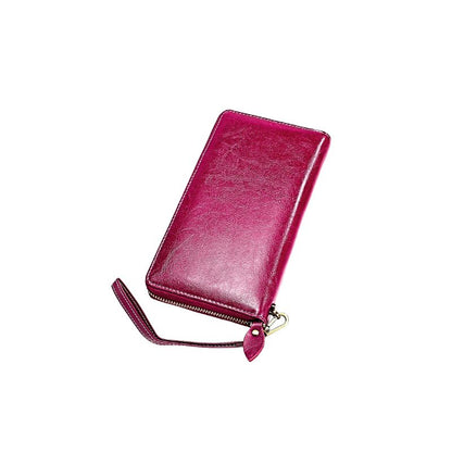 A.A.Y - Genuine Leather Long Zipper Wallet