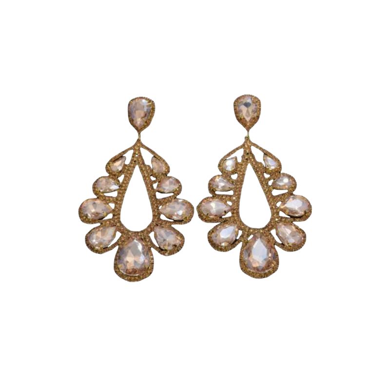 A.A.Y - Gold Water Diamond Fashion Earrings  