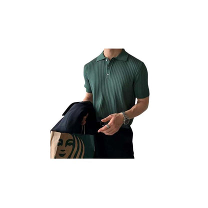 A.A.Y - Lapel Polo Shirt Men's Solid Color 