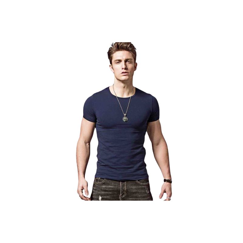 A.A.Y - Men's solid color basic round neck  T-shirt