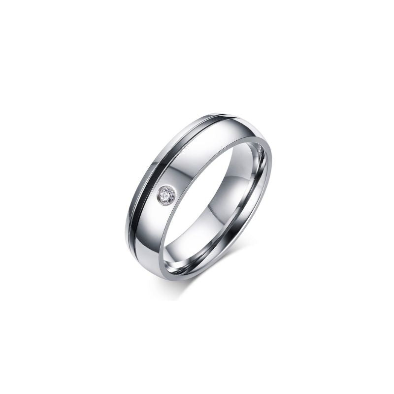 A.A.Y - Titanium Steel Silver Couple Rings