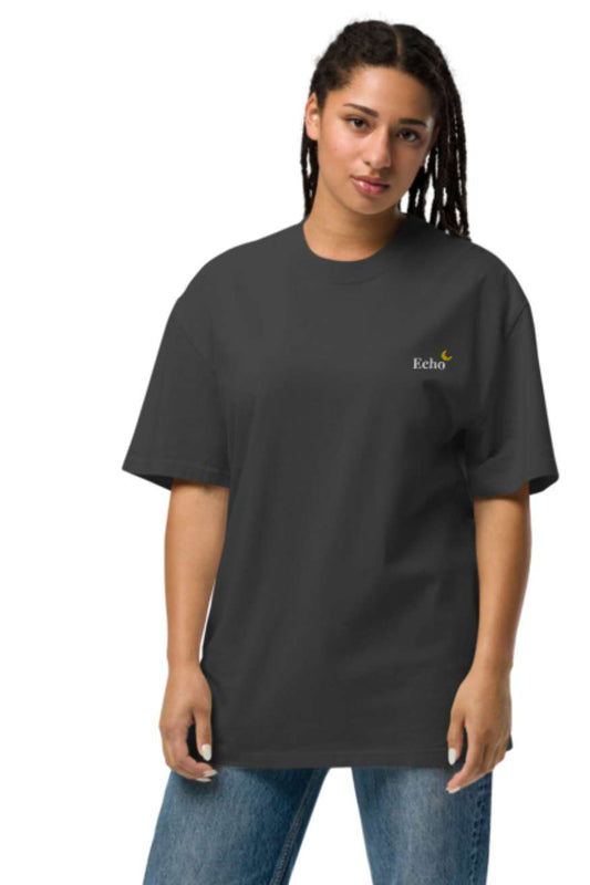 A.A.Y - Women's Black Oversized Echo Tshirt 