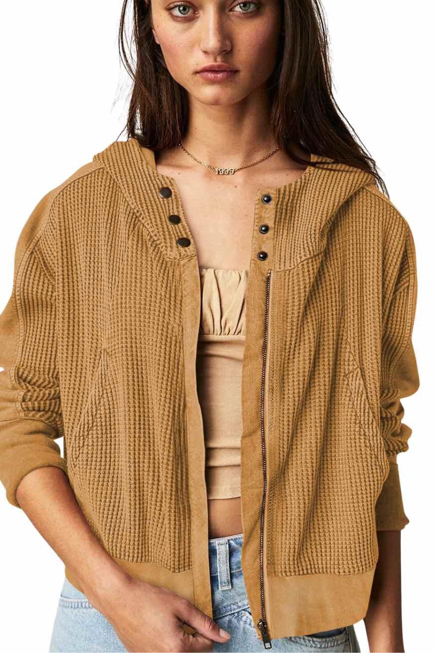 A.A.Y - Women's Brown Zip Up Hoodie