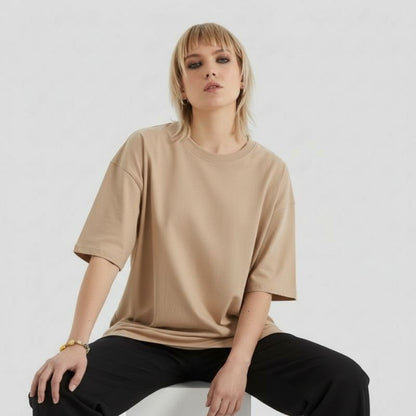 A.A.Y CORE Crewneck T-shirt Women's Midweight Cotton Loose Short Sleeve Tee, PODpartner