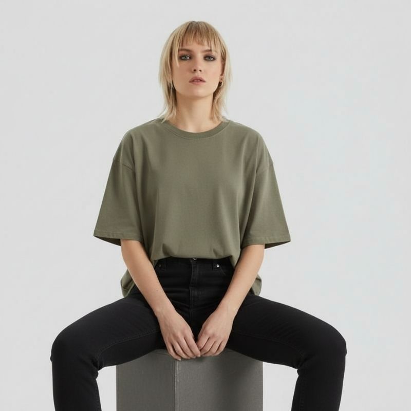 A.A.Y CORE Crewneck T-shirt Women's Midweight Cotton Loose Short Sleeve Tee, PODpartner