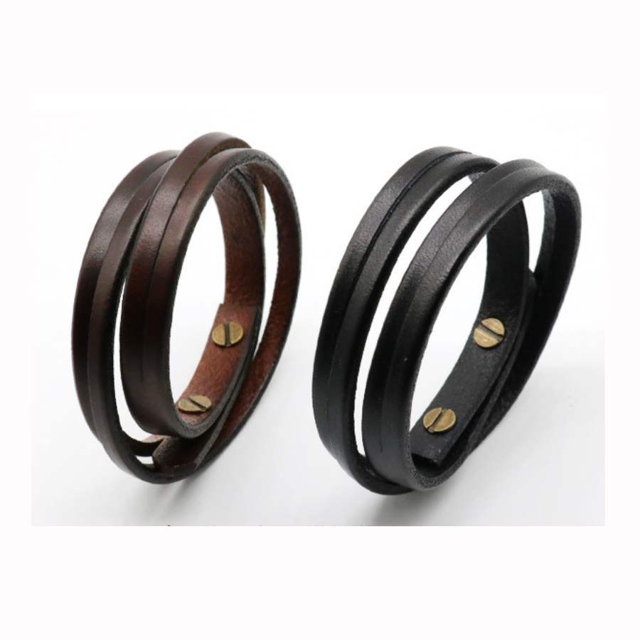 A.A.Y CORE Handmade Leather Wrist Cuff Wrap Bracelet, BuckyDrop