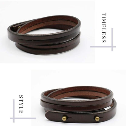 A.A.Y CORE Handmade Leather Wrist Cuff Wrap Bracelet, BuckyDrop