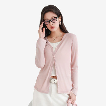 A.A.Y CORE Lightweight V-Neck Cardigan Sweater, BuckyDrop