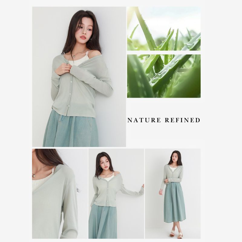 A.A.Y CORE Lightweight V-Neck Cardigan Sweater, BuckyDrop