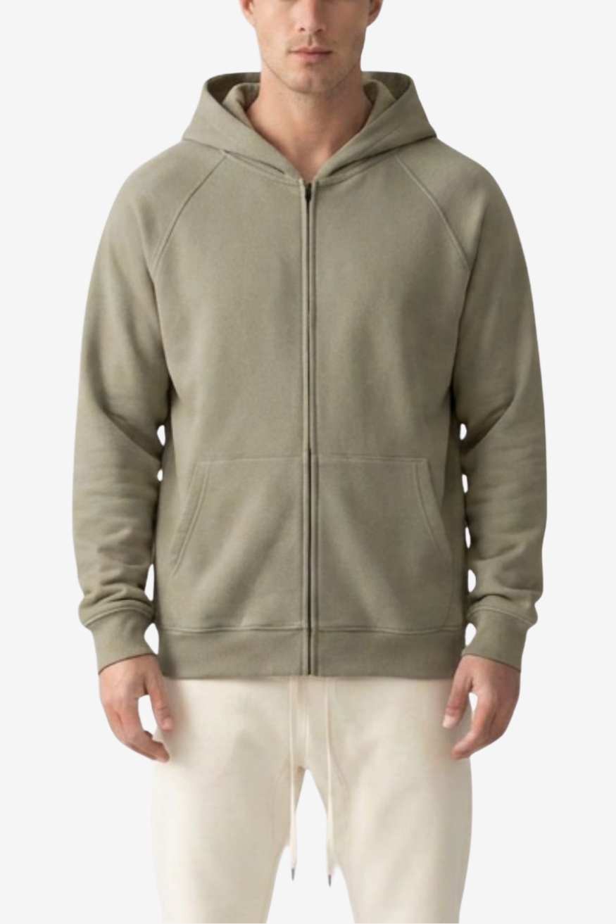 A.A.Y CORE Men’s Heavyweight Full‑Zip Hoodie – 100% Cotton, PODpartner