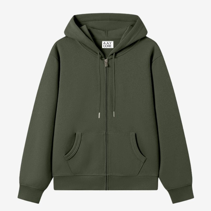 A.A.Y CORE Men’s Heavyweight Full‑Zip Hoodie, BuckyDrop