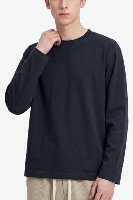 A.A.Y CORE Men's Pure Cotton Heavyweight Long Sleeve T-Shirt, BuckyDrop