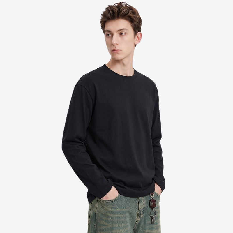 A.A.Y CORE Men's Pure Cotton Heavyweight Long Sleeve T-Shirt, BuckyDrop