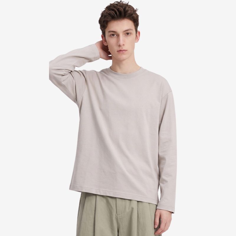 A.A.Y CORE Men's Pure Cotton Heavyweight Long Sleeve T-Shirt, BuckyDrop