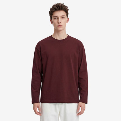 A.A.Y CORE Men's Pure Cotton Heavyweight Long Sleeve T-Shirt, BuckyDrop