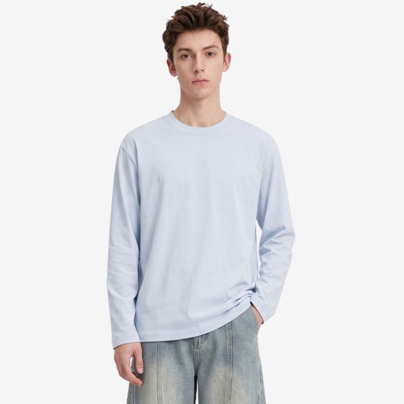 A.A.Y CORE Men's Pure Cotton Heavyweight Long Sleeve T-Shirt, BuckyDrop