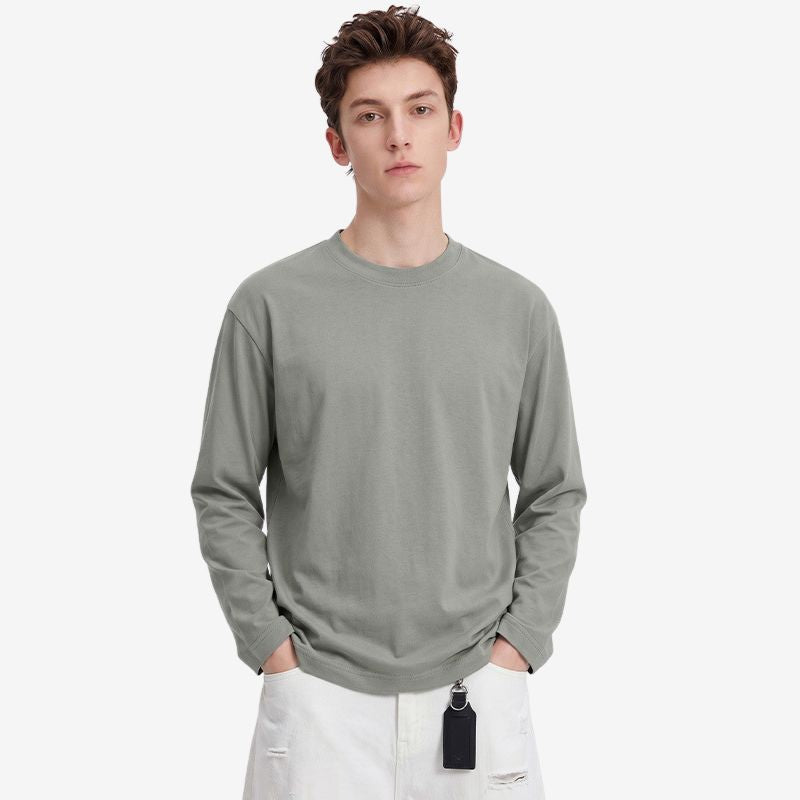 A.A.Y CORE Men's Pure Cotton Heavyweight Long Sleeve T-Shirt, BuckyDrop
