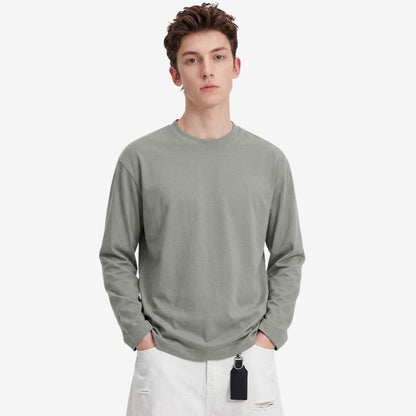 A.A.Y CORE Men's Pure Cotton Heavyweight Long Sleeve T-Shirt, BuckyDrop