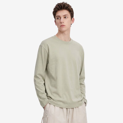 A.A.Y CORE Men's Pure Cotton Heavyweight Long Sleeve T-Shirt, BuckyDrop