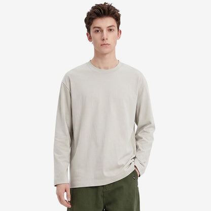 A.A.Y CORE Men's Pure Cotton Heavyweight Long Sleeve T-Shirt, BuckyDrop