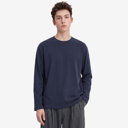 A.A.Y CORE Men's Pure Cotton Heavyweight Long Sleeve T-Shirt, BuckyDrop