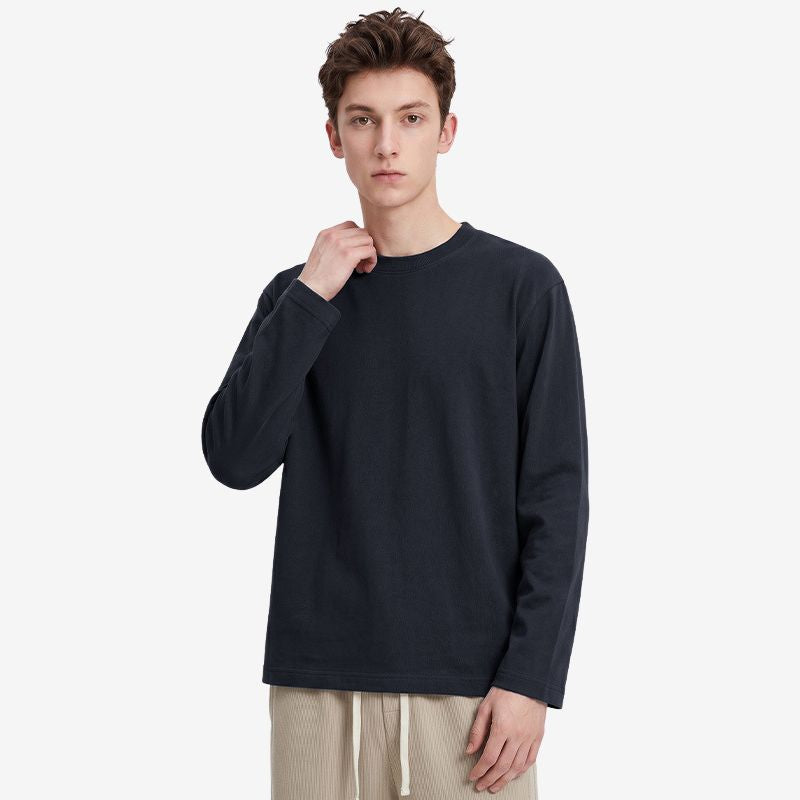 A.A.Y CORE Men's Pure Cotton Heavyweight Long Sleeve T-Shirt, BuckyDrop
