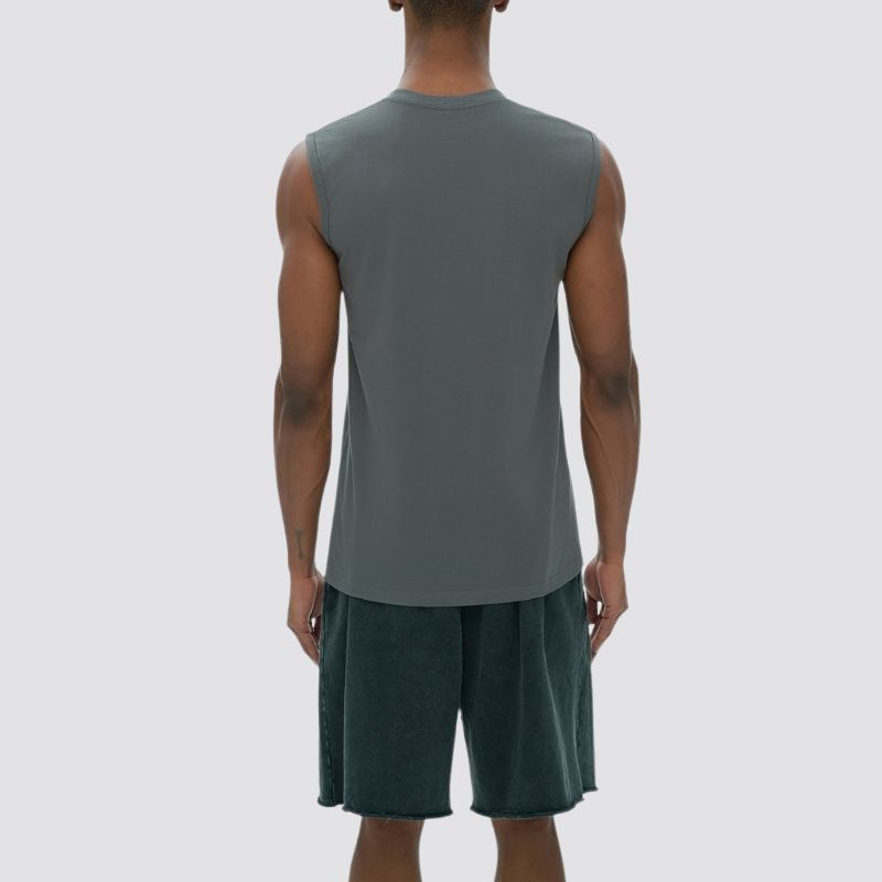 A.A.Y CORE Men’s Workout Tank Top – Sleeveless Cotton Gym Loose‑Fit Tee, ODMPOD