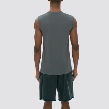 A.A.Y CORE Men’s Workout Tank Top – Sleeveless Cotton Gym Loose‑Fit Tee, ODMPOD