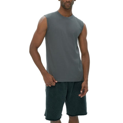 A.A.Y CORE Men’s Workout Tank Top – Sleeveless Cotton Gym Loose‑Fit Tee, ODMPOD