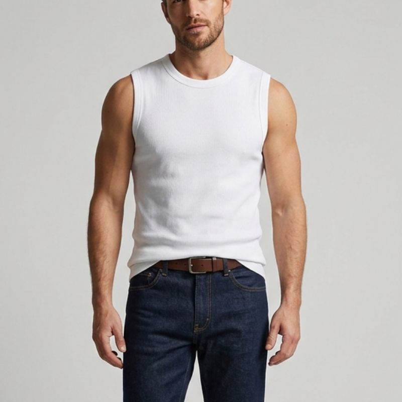 A.A.Y CORE Men’s Workout Tank Top – Sleeveless Cotton Gym Loose‑Fit Tee, ODMPOD