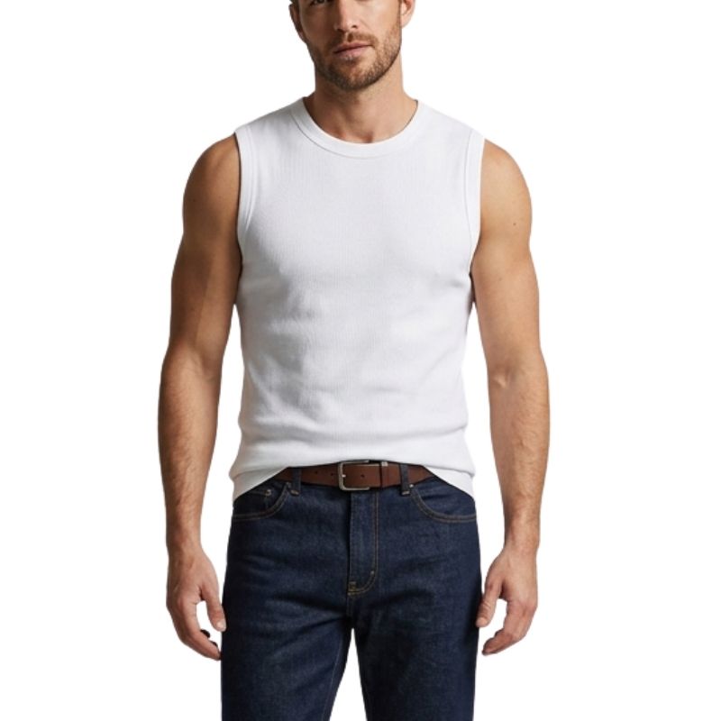 A.A.Y CORE Men’s Workout Tank Top – Sleeveless Cotton Gym Loose‑Fit Tee, ODMPOD