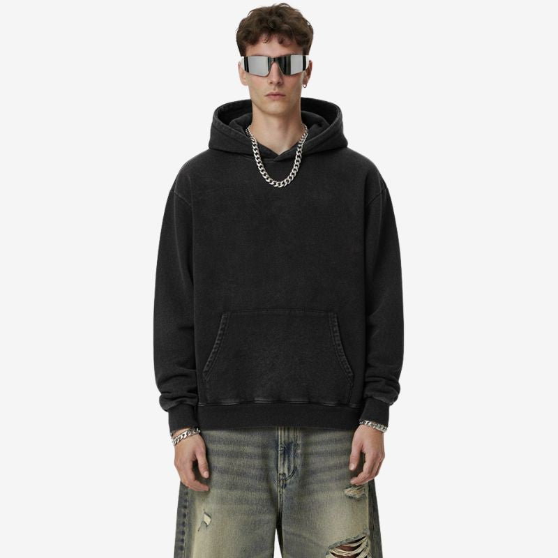 A.A.Y CORE Mens Heavyweight Acid Washed Hoodie,BuckyDrop