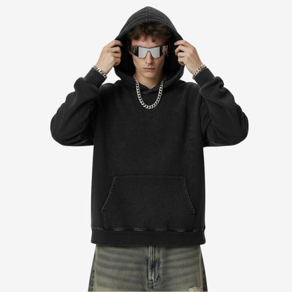 A.A.Y CORE Mens Heavyweight Acid Washed Hoodie,BuckyDrop