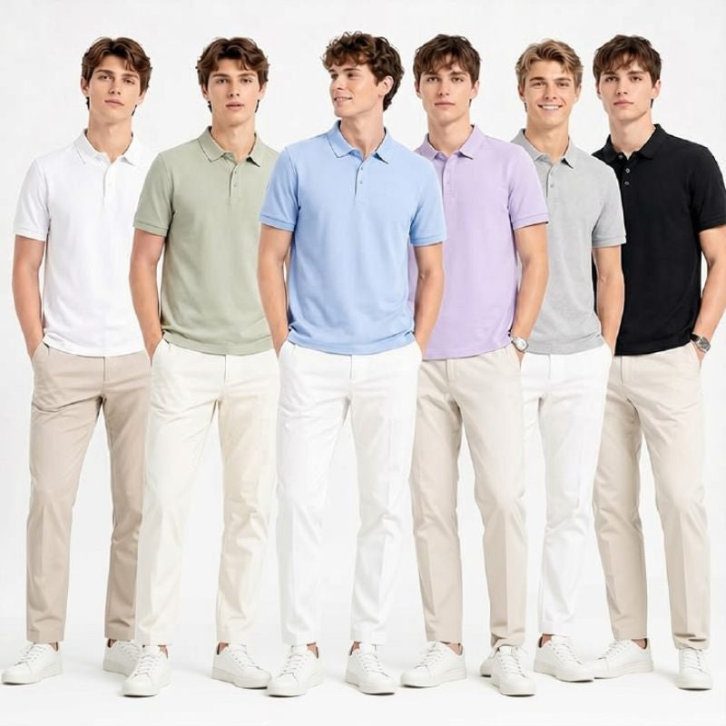 A.A.Y CORE Mens Midweight Cotton Blend Polo Shirt, BuckyDrop