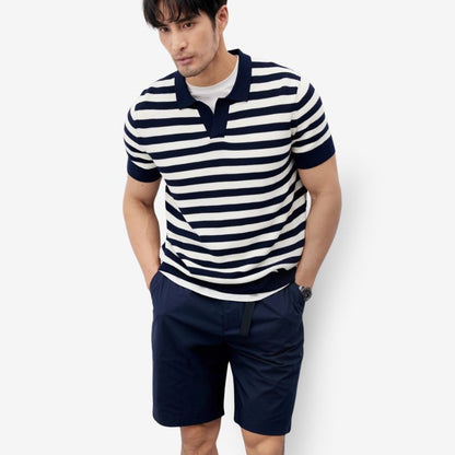A.A.Y CORE  Men's V-Neck Knit Poloshirt,BuckyDrop