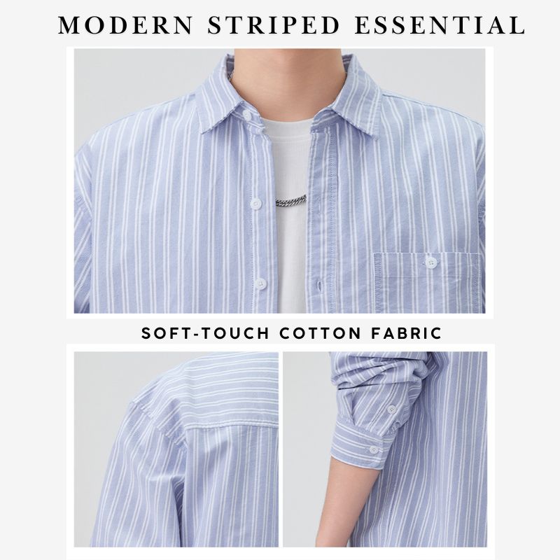 A.A.Y CORE Premium Cotton Striped Shirt, BuckyDrop