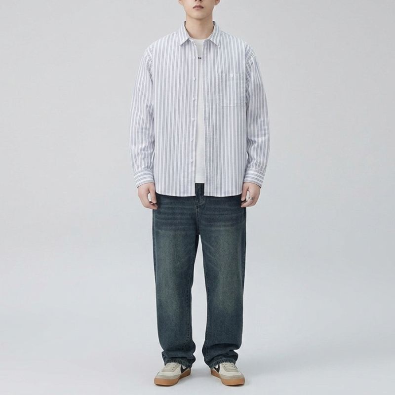A.A.Y CORE Premium Cotton Striped Shirt, BuckyDrop