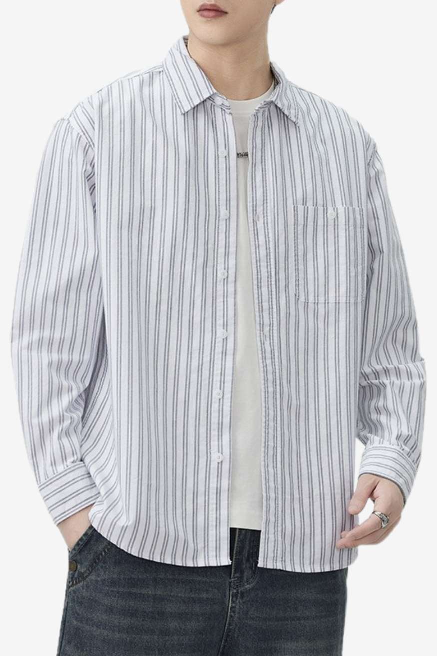A.A.Y CORE Premium Cotton Striped Shirt, BuckyDrop