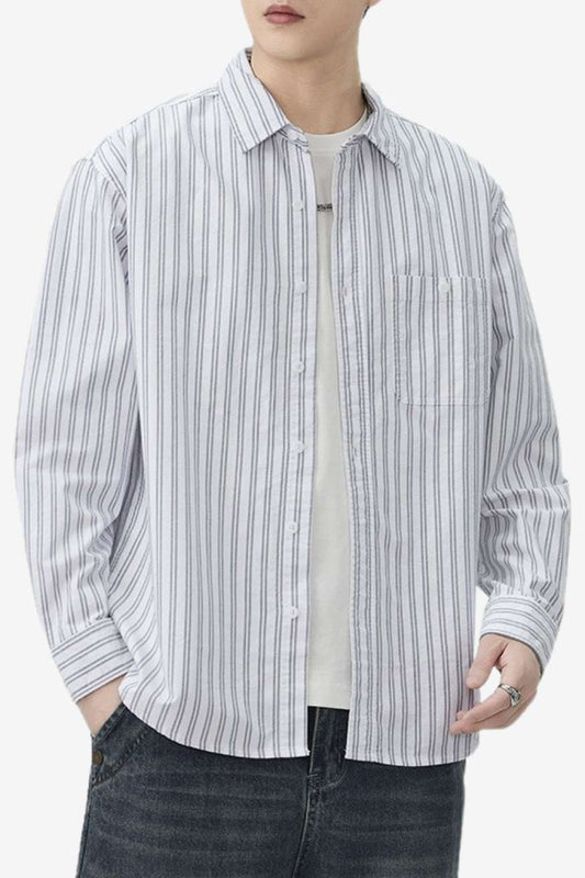 A.A.Y CORE Premium Cotton Striped Shirt, BuckyDrop