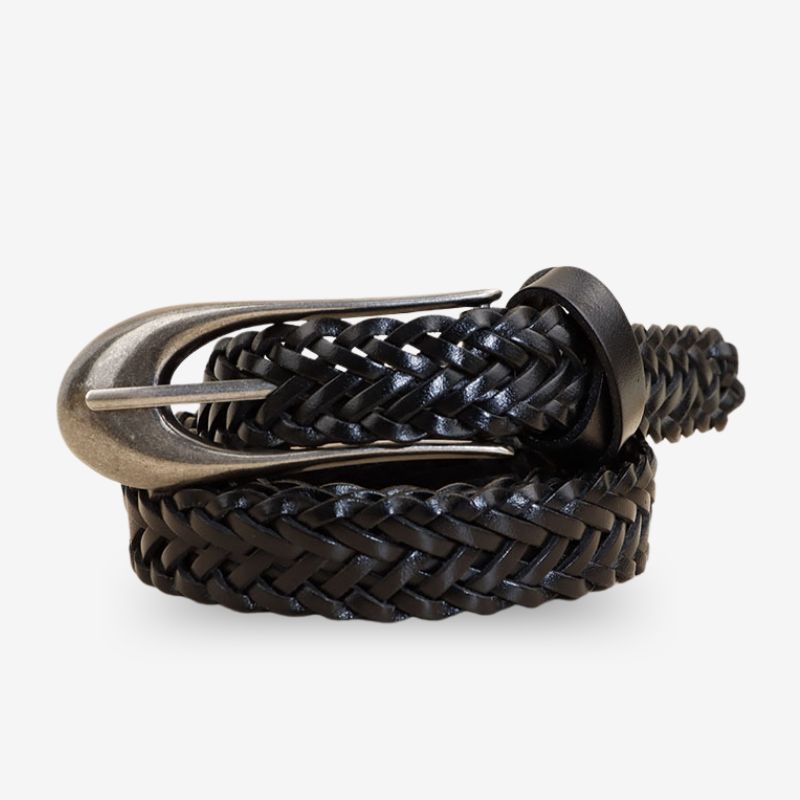 A.A.Y CORE Premium Leather Woven Belt, BuckyDrop
