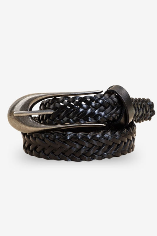 A.A.Y CORE Premium Leather Woven Belt, BuckyDrop