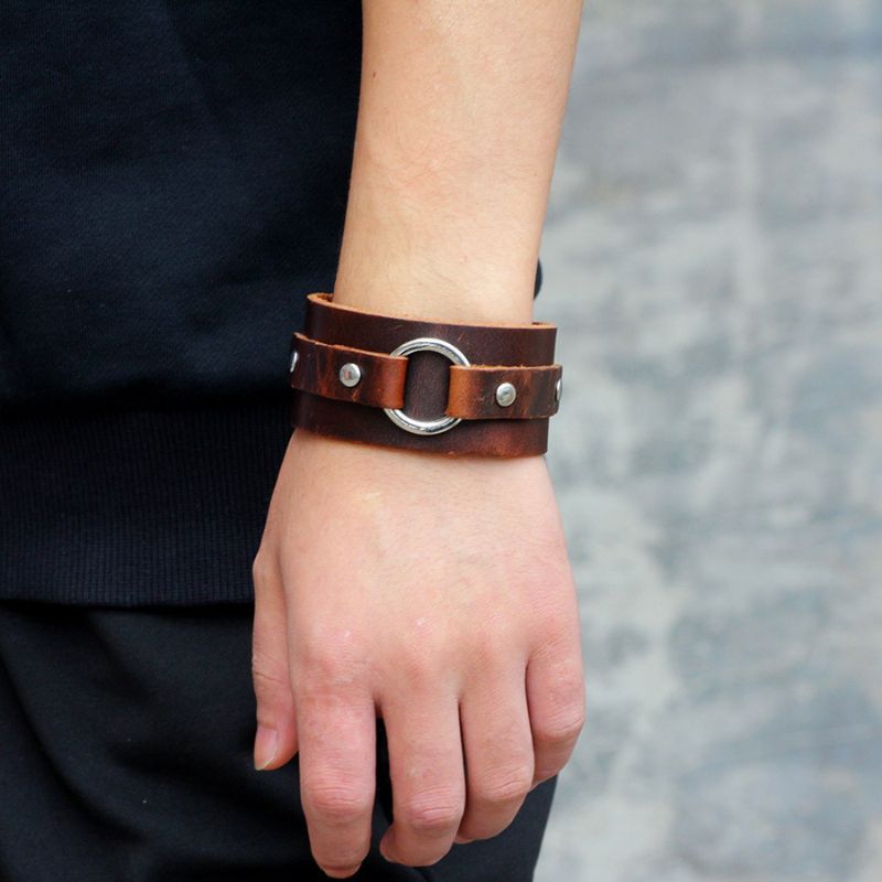 A.A.Y CORE Wide Strap Leather Cuff , BuckyDrop