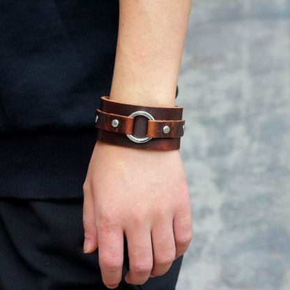 A.A.Y CORE Wide Strap Leather Cuff , BuckyDrop