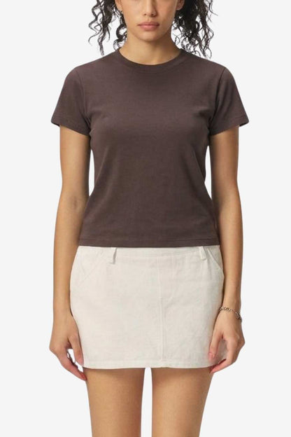 A.A.Y CORE Women’s Cotton Crewneck T‑Shirt – Solid Color Slim Fit Tee, ODMPOD