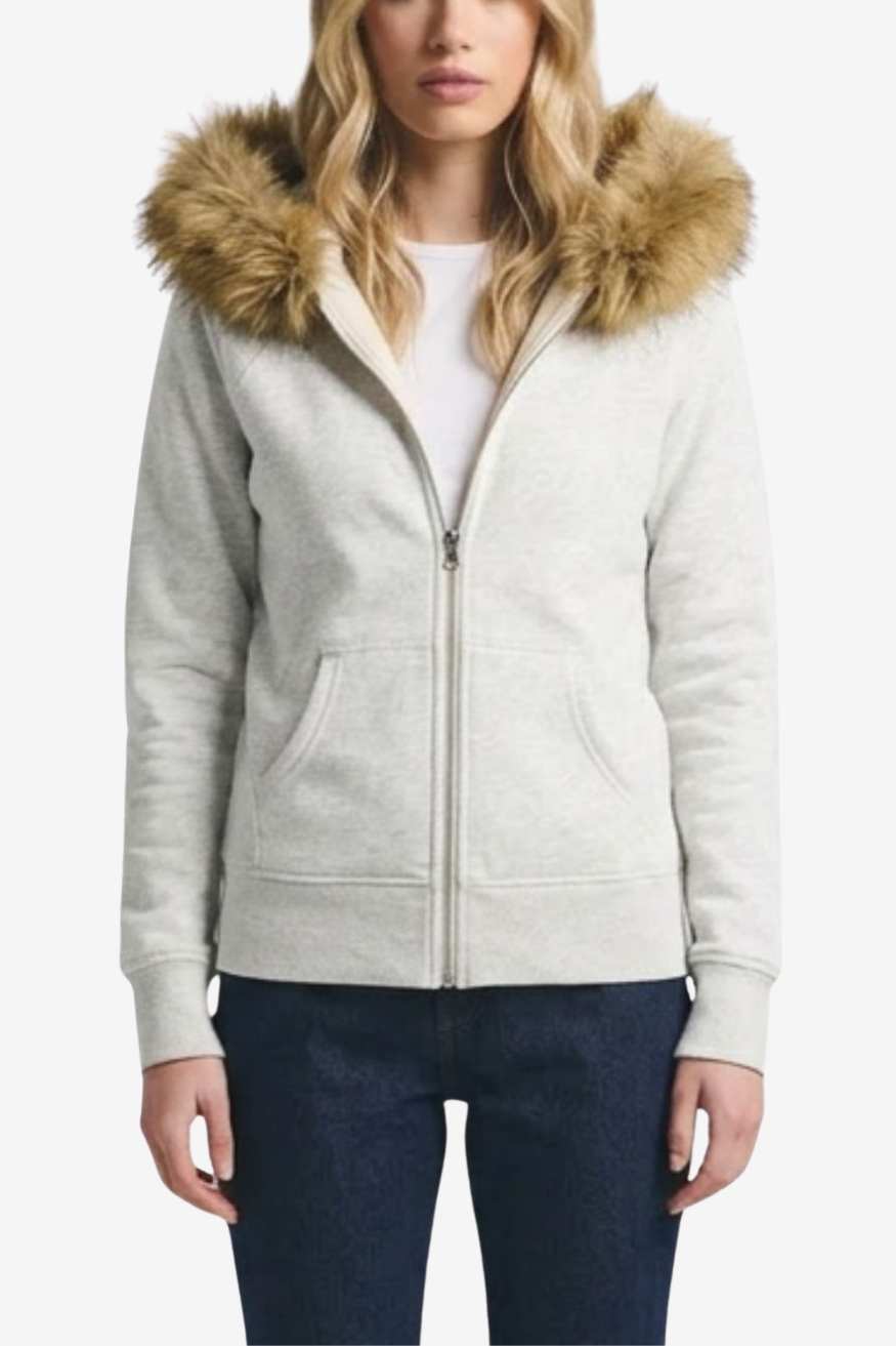 A.A.Y CORE Women’s Faux Fur Hooded Zip Jacket, PODpartner
